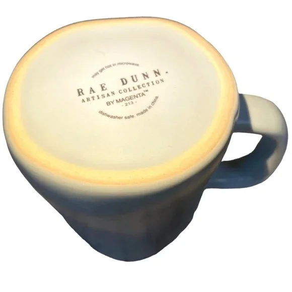 RAE DUNN Happy Easter Y'all Baby Blue Ceramic Mug Artisan Collection Magenta 213 - Picture 7 of 7